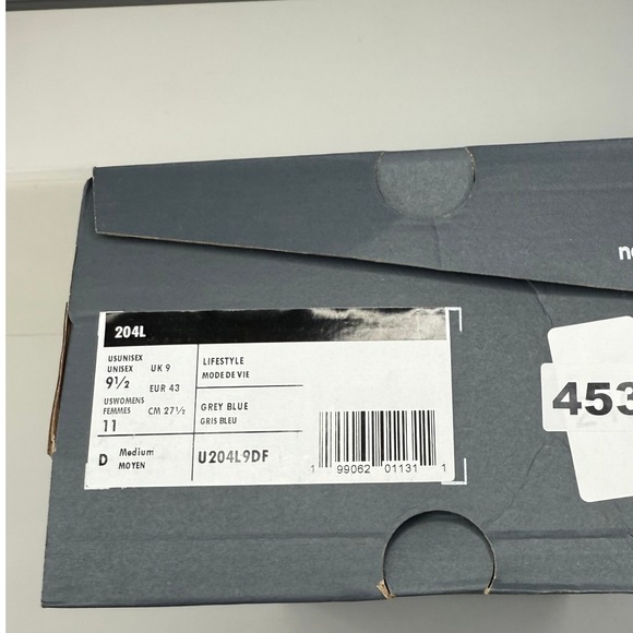 New Balance 204L Grey Blue Running Sneakers U204L9DF Womens 11 Mens 9.5 New - Picture 8 of 9